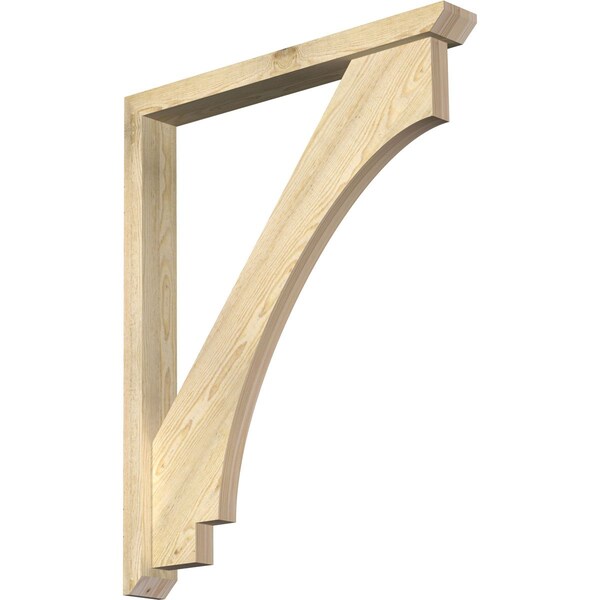 Ekena Millwork Imperial Slat Rough Sawn Bracket w/ Offset Brace, Douglas Fir, 4"W x 32"D x 40"H BKT0402X32X40IMP06RDF - main
